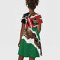 Kenya Kid Short Sleeve Dress Mix Animal Skin Pattern Grunge Style - African Pride