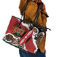 Kenya Leather Tote Bag Mix Animal Skin Pattern Grunge Style - African Pride