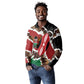 Kenya Long Sleeve Polo Shirt Mix Animal Skin Pattern Grunge Style - African Pride