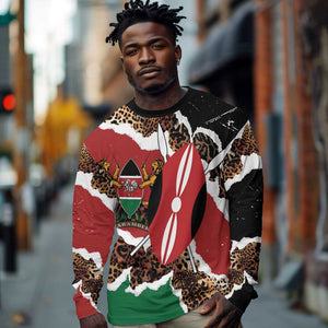 Kenya Long Sleeve Shirt Mix Animal Skin Pattern Grunge Style - African Pride