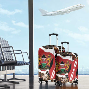Kenya Luggage Cover Mix Animal Skin Pattern Grunge Style - African Pride