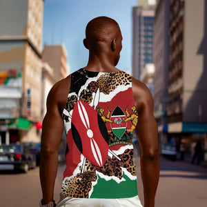 Kenya Men Tank Top Mix Animal Skin Pattern Grunge Style - African Pride