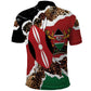 Kenya Polo Shirt Mix Animal Skin Pattern Grunge Style - African Pride
