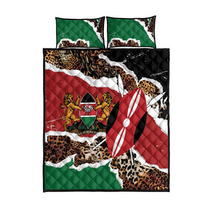 Kenya Quilt Bed Set Mix Animal Skin Pattern Grunge Style - African Pride