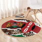 Kenya Round Carpet Mix Animal Skin Pattern Grunge Style - African Pride