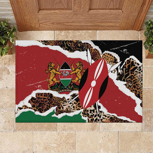 Kenya Rubber Doormat Mix Animal Skin Pattern Grunge Style - African Pride