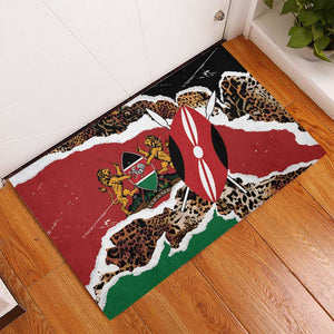 Kenya Rubber Doormat Mix Animal Skin Pattern Grunge Style - African Pride