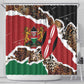 Kenya Shower Curtain Mix Animal Skin Pattern Grunge Style - African Pride