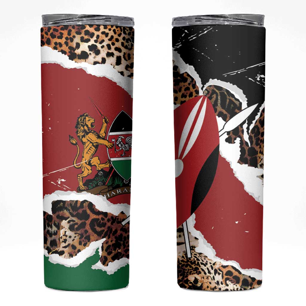 Kenya Skinny Tumbler Mix Animal Skin Pattern Grunge Style - African Pride