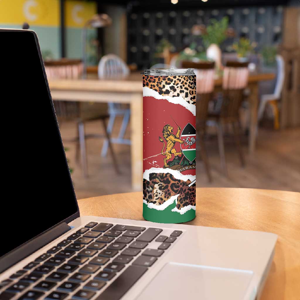 Kenya Skinny Tumbler Mix Animal Skin Pattern Grunge Style - African Pride