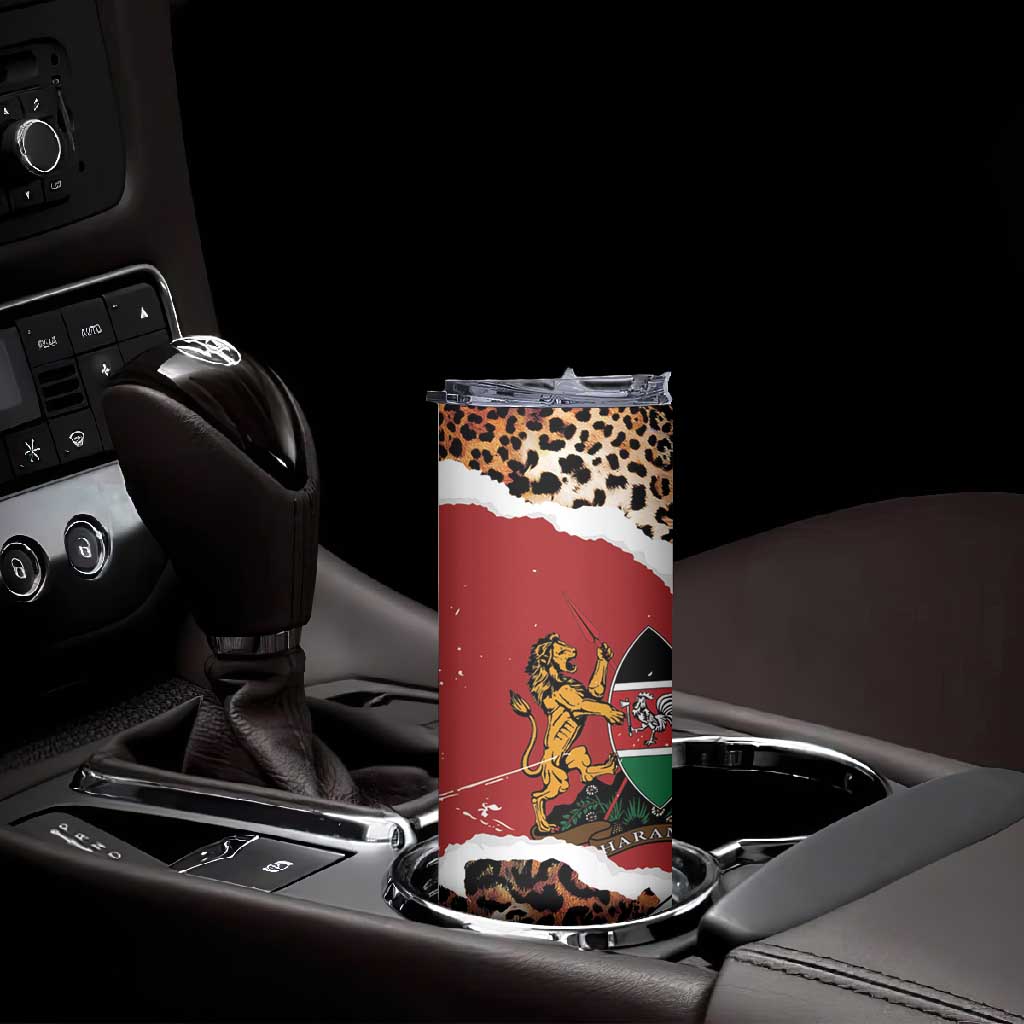 Kenya Skinny Tumbler Mix Animal Skin Pattern Grunge Style - African Pride
