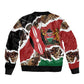 Kenya Sleeve Zip Bomber Jacket Mix Animal Skin Pattern Grunge Style - African Pride