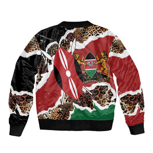 Kenya Sleeve Zip Bomber Jacket Mix Animal Skin Pattern Grunge Style - African Pride