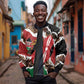 Kenya Sleeve Zip Bomber Jacket Mix Animal Skin Pattern Grunge Style - African Pride