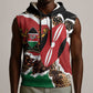 Kenya Sleeveless Hoodie Mix Animal Skin Pattern Grunge Style - African Pride