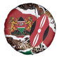 Kenya Spare Tire Cover Mix Animal Skin Pattern Grunge Style - African Pride
