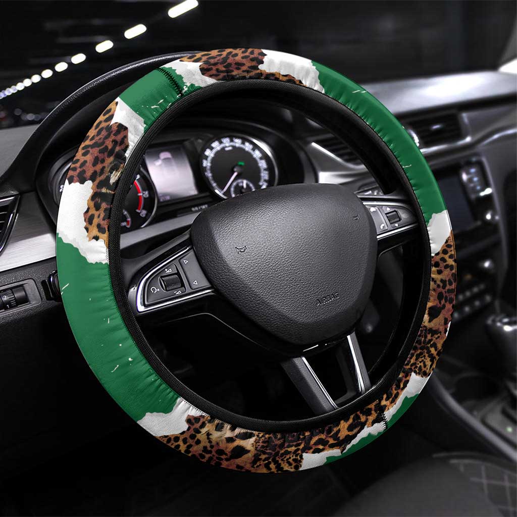 Kenya Steering Wheel Cover Mix Animal Skin Pattern Grunge Style - African Pride