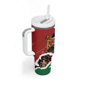 Kenya Tumbler With Handle Mix Animal Skin Pattern Grunge Style - African Pride