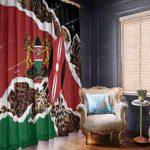 Kenya Window Curtain Mix Animal Skin Pattern Grunge Style - African Pride