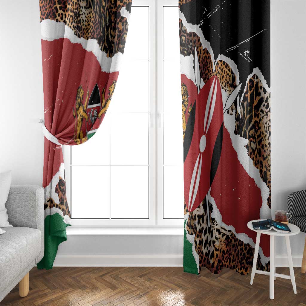 Kenya Window Curtain Mix Animal Skin Pattern Grunge Style - African Pride