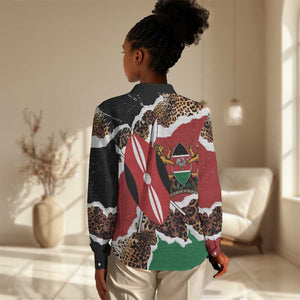 Kenya Women Casual Shirt Mix Animal Skin Pattern Grunge Style - African Pride