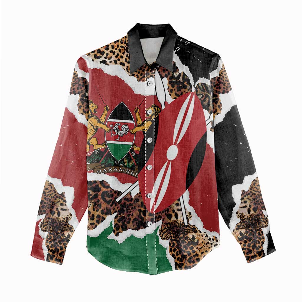 Kenya Women Casual Shirt Mix Animal Skin Pattern Grunge Style - African Pride
