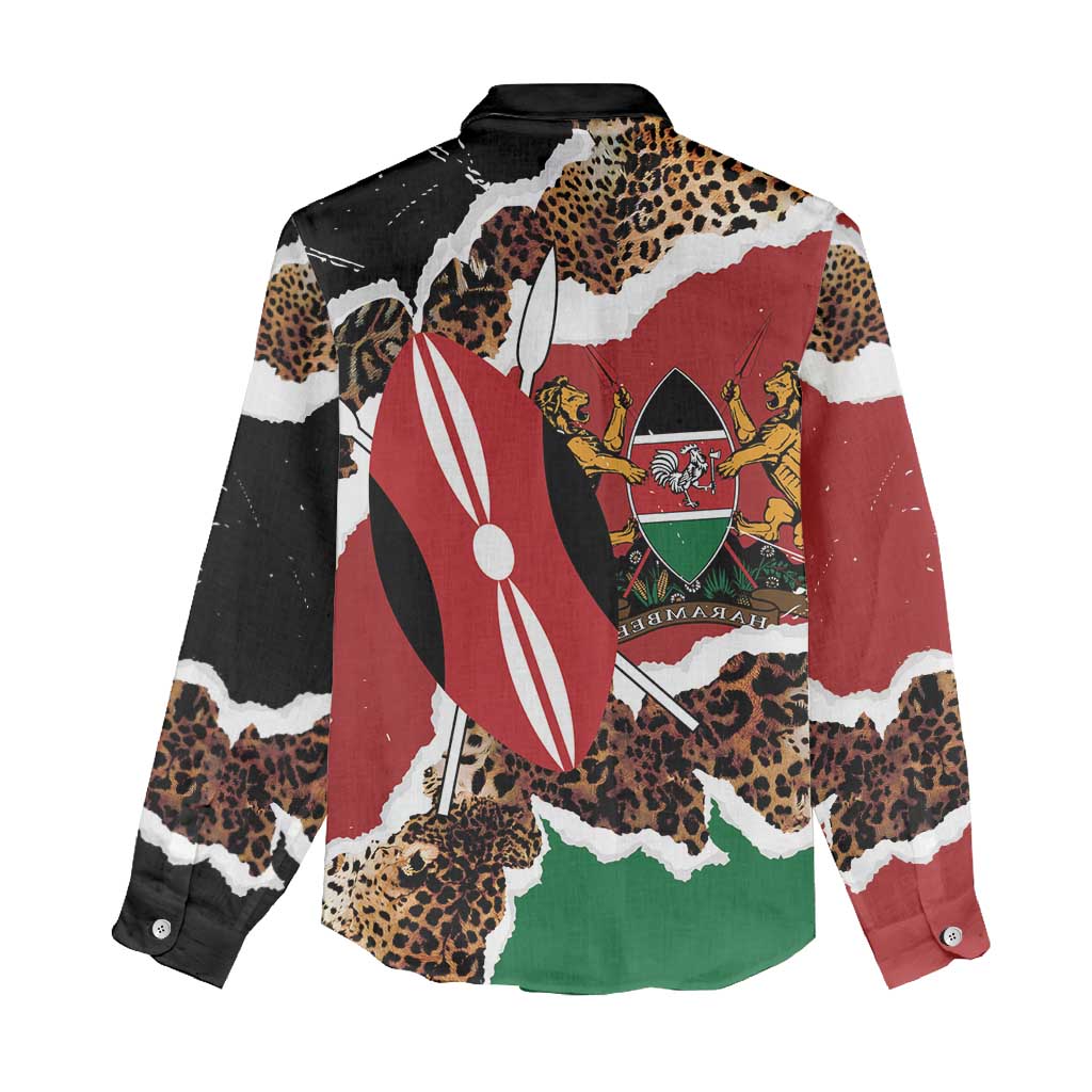 Kenya Women Casual Shirt Mix Animal Skin Pattern Grunge Style - African Pride