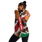 Kenya Women Racerback Tank Mix Animal Skin Pattern Grunge Style - African Pride