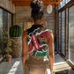 Kenya Women Sleeveless Polo Shirt Mix Animal Skin Pattern Grunge Style - African Pride