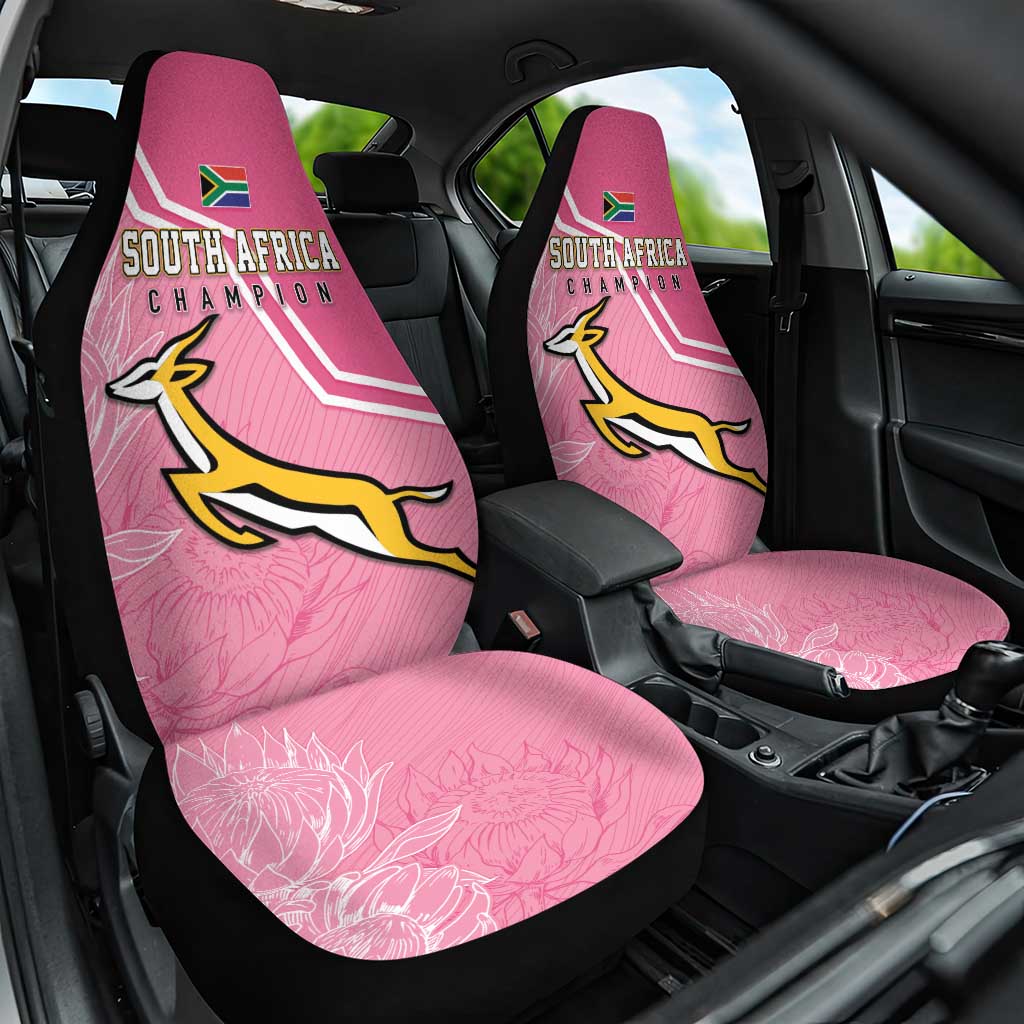 Springbok Driver Cover South Africa WC2026 Car Seat Cover Springboks Special Pink by African Pride