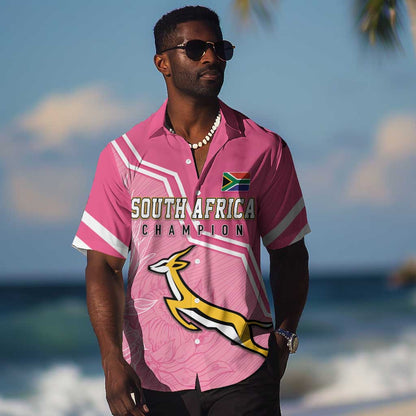 Personalized South Africa WC2026 Hawaiian Shirt Springboks Special Pink