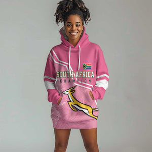 Personalized South Africa WC2026 Hoodie Dress Springboks Special Pink
