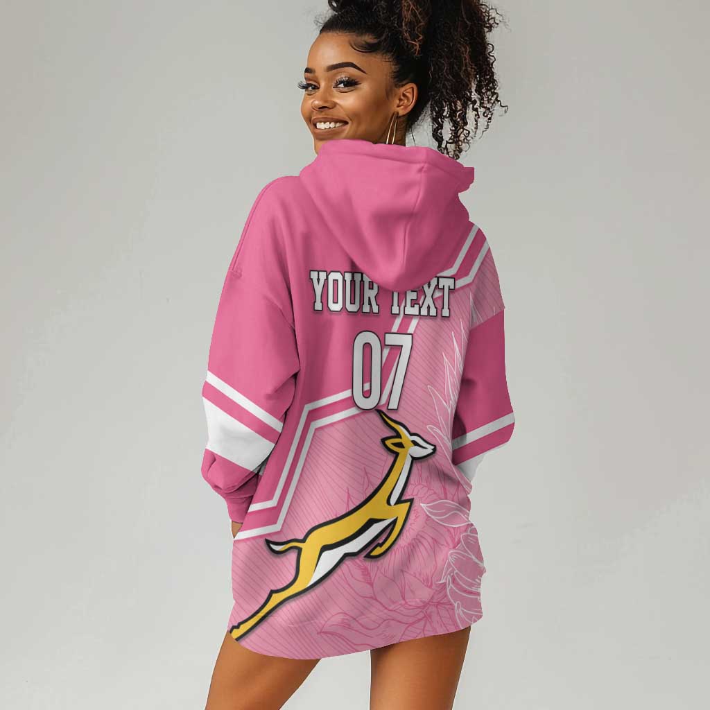 Personalized South Africa WC2026 Hoodie Dress Springboks Special Pink