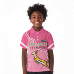 Personalized South Africa WC2026 Kid Polo Shirt Springboks Special Pink