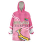 Personalized South Africa WC2026 Kid Wearable Blanket Hoodie Springboks Special Pink