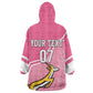 Personalized South Africa WC2026 Kid Wearable Blanket Hoodie Springboks Special Pink