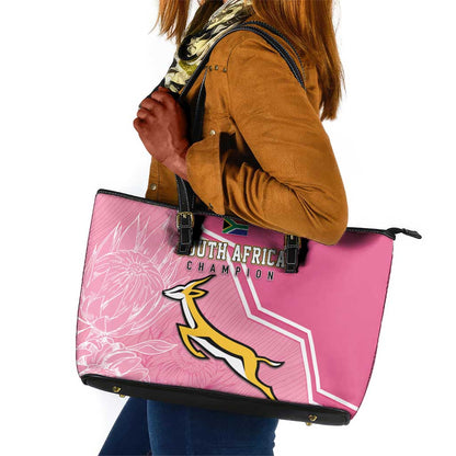 South Africa WC2026 Leather Tote Bag Springboks Special Pink