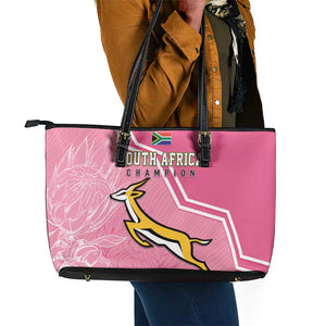 South Africa WC2026 Leather Tote Bag Springboks Special Pink