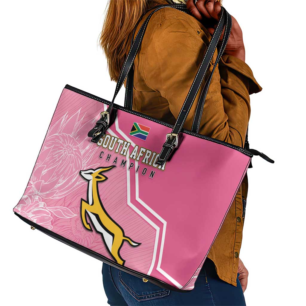South Africa WC2026 Leather Tote Bag Springboks Special Pink