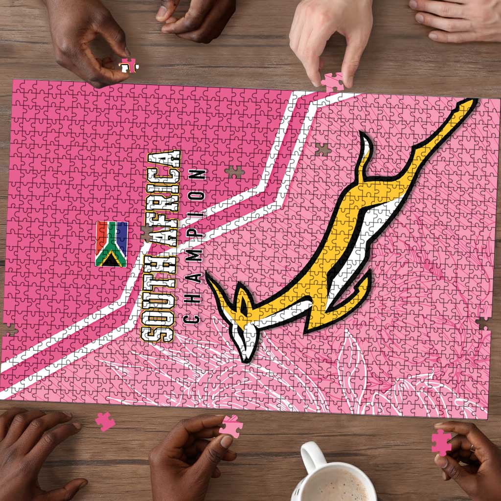 Pink Springbok Picture South Africa WC2026 Puzzle Springboks Special Pink by African Pride