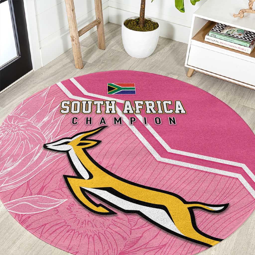 South Africa WC2026 Round Carpet Springboks Special Pink by African Pride
