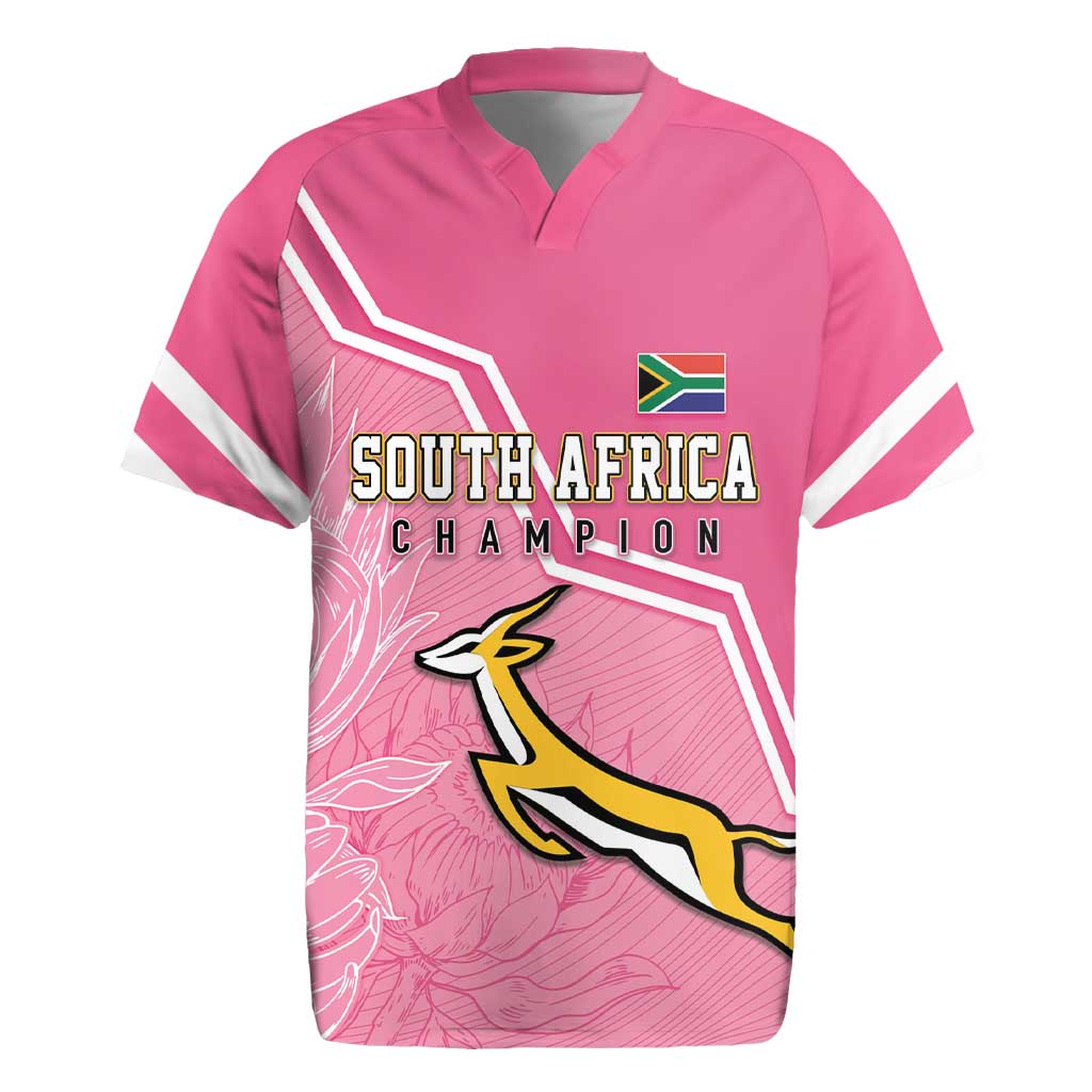 Pink Springbok Picture Personalized South Africa WC2026 Rugby Jersey Springboks Special Pink ...