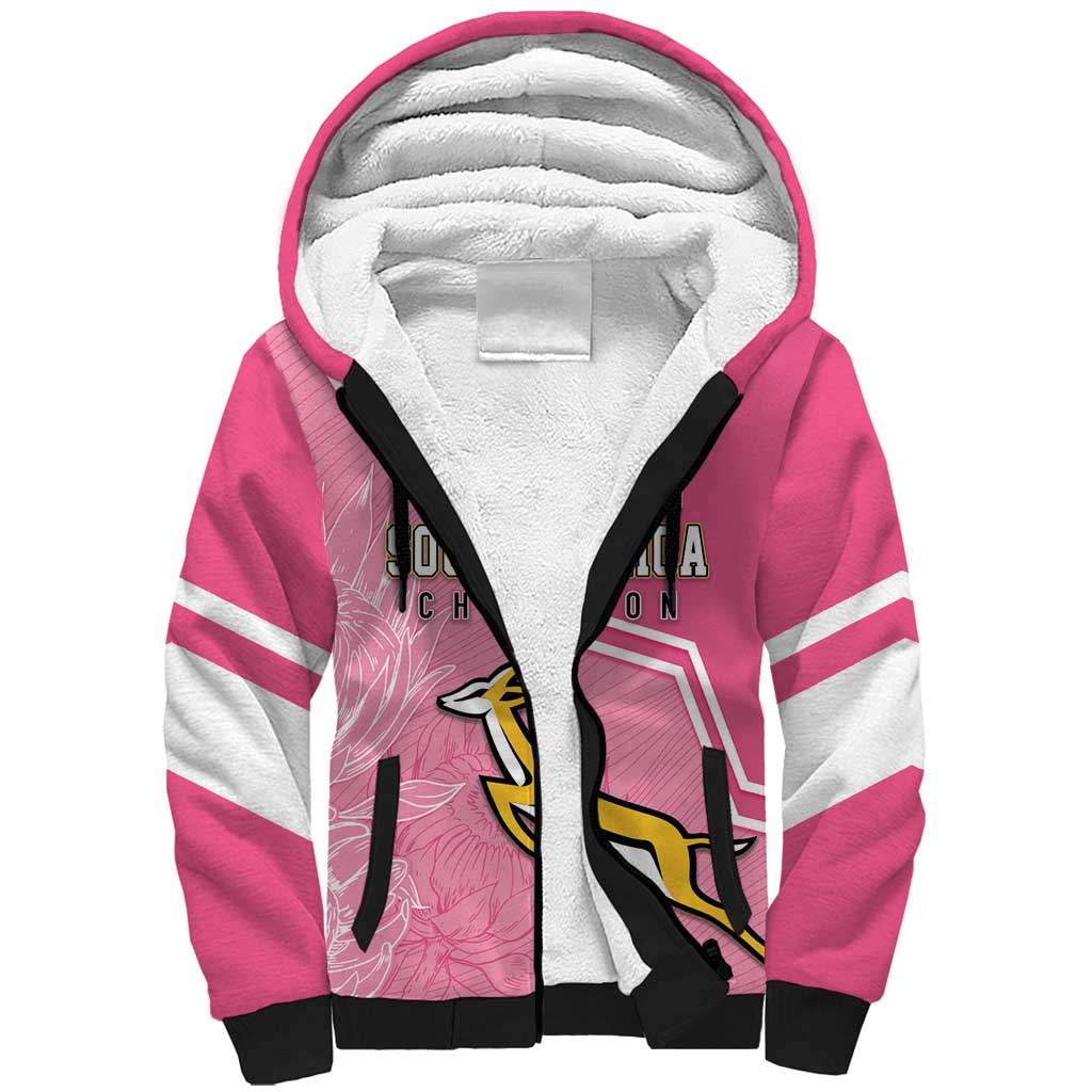 Personalized South Africa WC2026 Sherpa Hoodie Springboks Special Pink ...