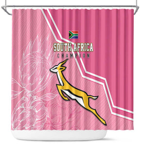 South Africa WC2026 Shower Curtain Springboks Special Pink