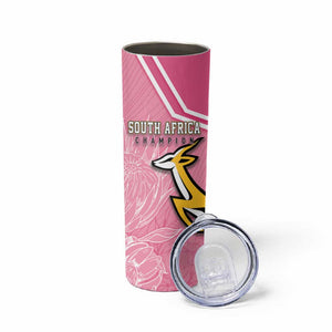 Personalized South Africa WC2026 Skinny Tumbler Springboks Special Pink