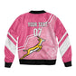 Personalized South Africa WC2026 Sleeve Zip Bomber Jacket Springboks Special Pink
