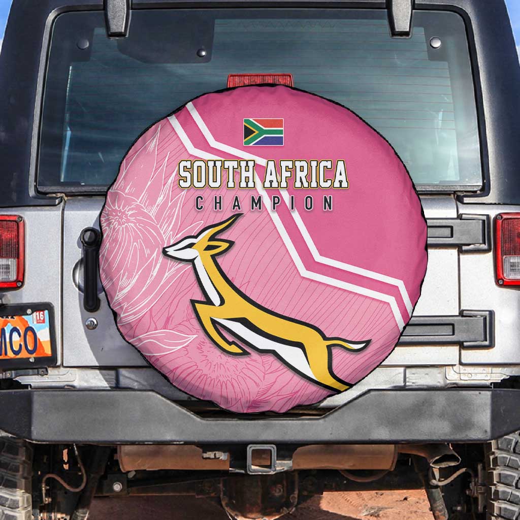 Springbok Driver Cover South Africa WC2026 Spare Tire Cover Springboks Special Pink by African ...