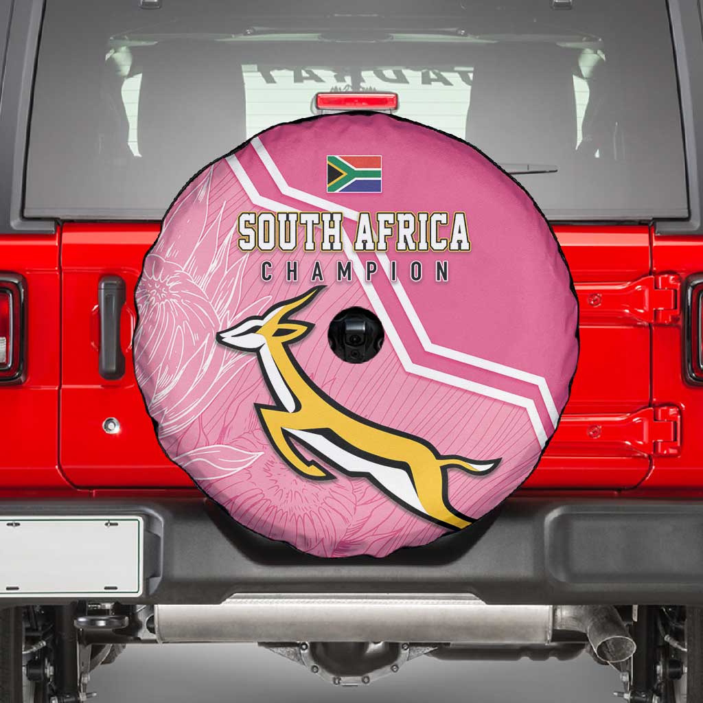 South Africa WC2026 Spare Tire Cover Springboks Special Pink
