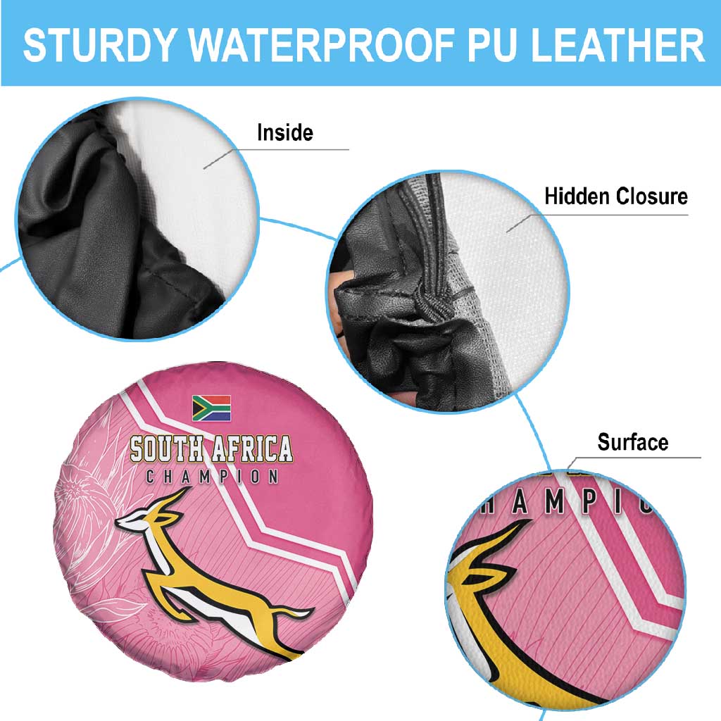 South Africa WC2026 Spare Tire Cover Springboks Special Pink