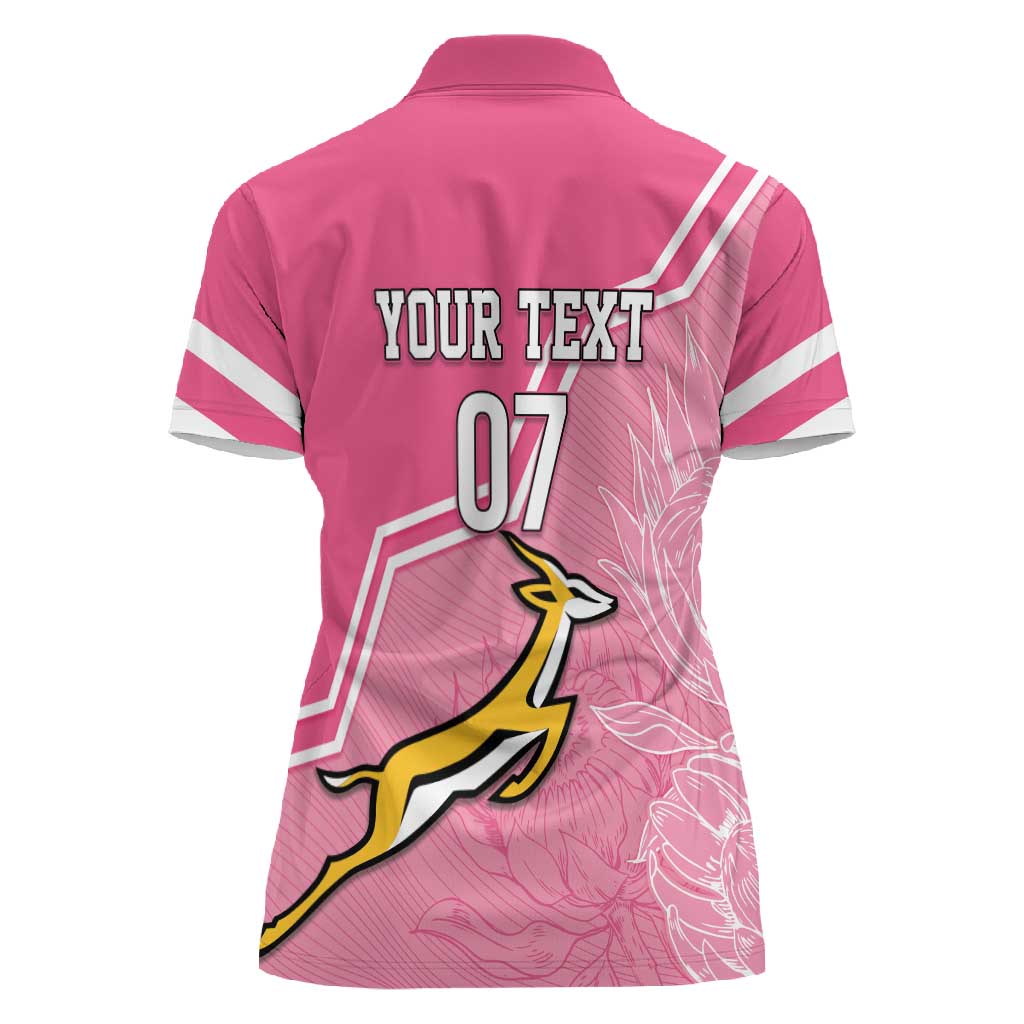 Personalized South Africa WC2026 Women Polo Shirt Springboks Special Pink